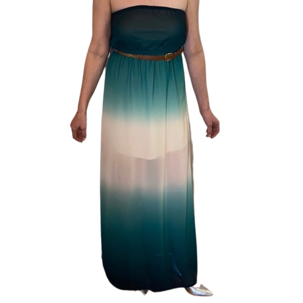 Green ombre maxi dress